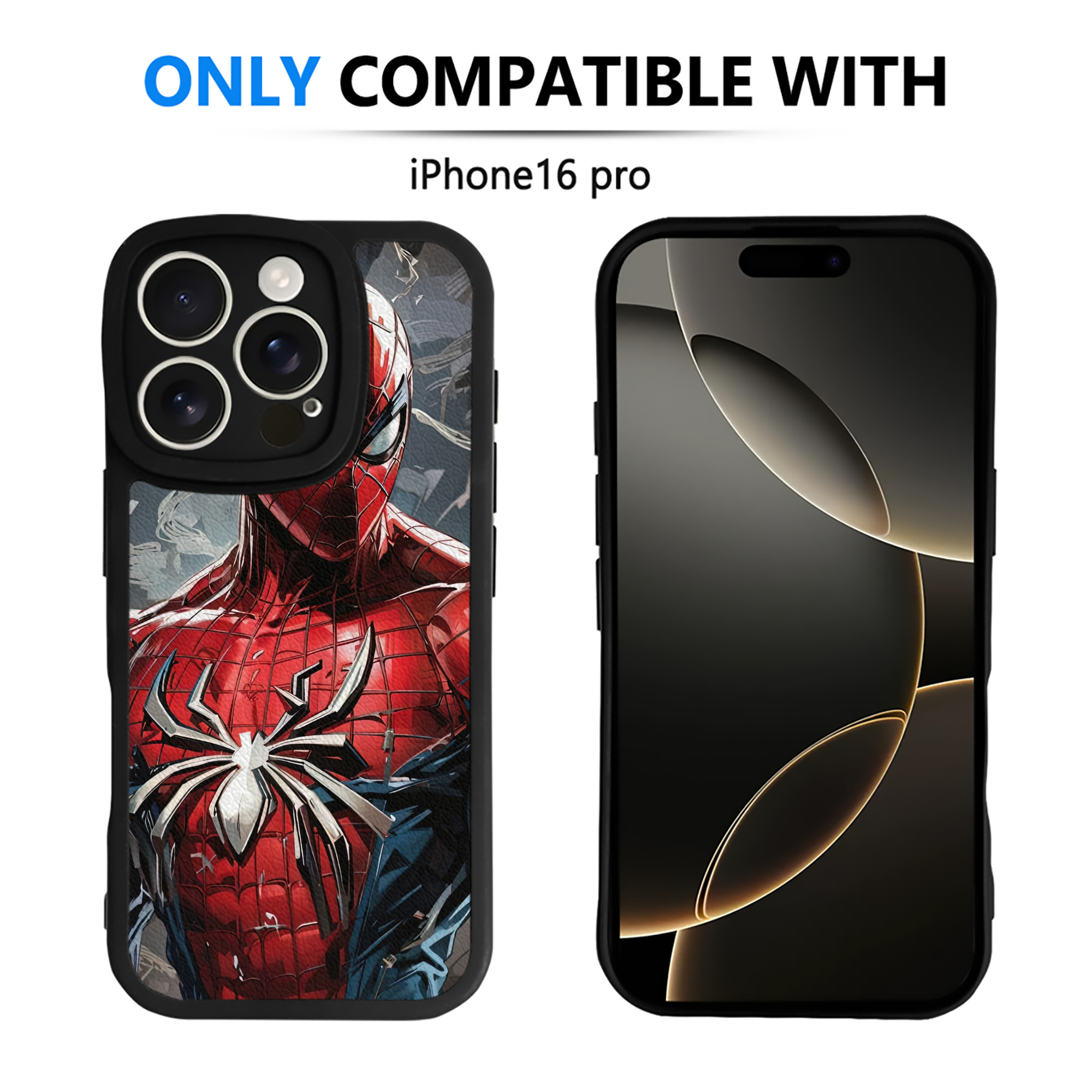 Spider Man スパイダーマン 【iPhone 16シリーズ対応】シリコンスマホケース（レザー調） 材質：シリコン